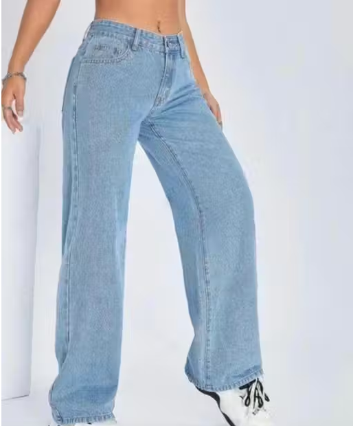 ICE BLUEE DENIM WIDE LEG DENIM JEANSSS