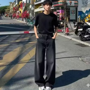 Whisker Wide Leg Jeans For Men