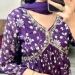 Aliya Purple Alia cut Kurti