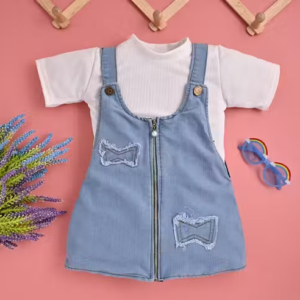 kids Girls Denim Dungarees