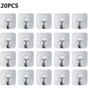Wall Hooks for Clothes | Wall Hangers Pack of 20 | Sticky Wall Hooks | Towel and Scarf Hooks | Accessories Wall Hangers | Clothes Hanging Hooks